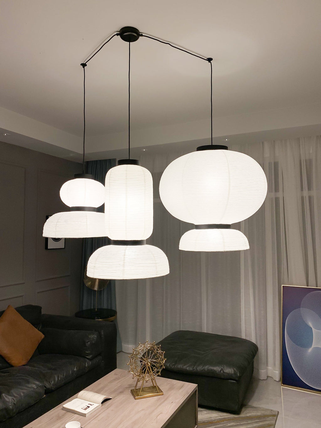 Lampada a sospensione in carta Cocoon