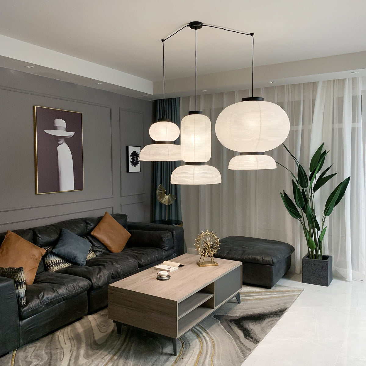 Lampada a sospensione in carta Cocoon
