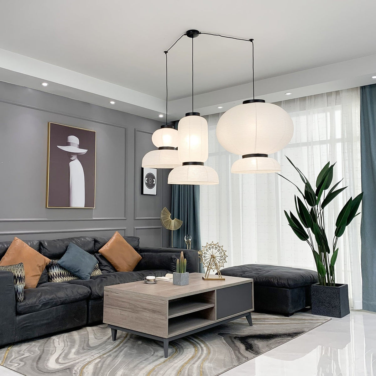 Lampada a sospensione in carta Cocoon