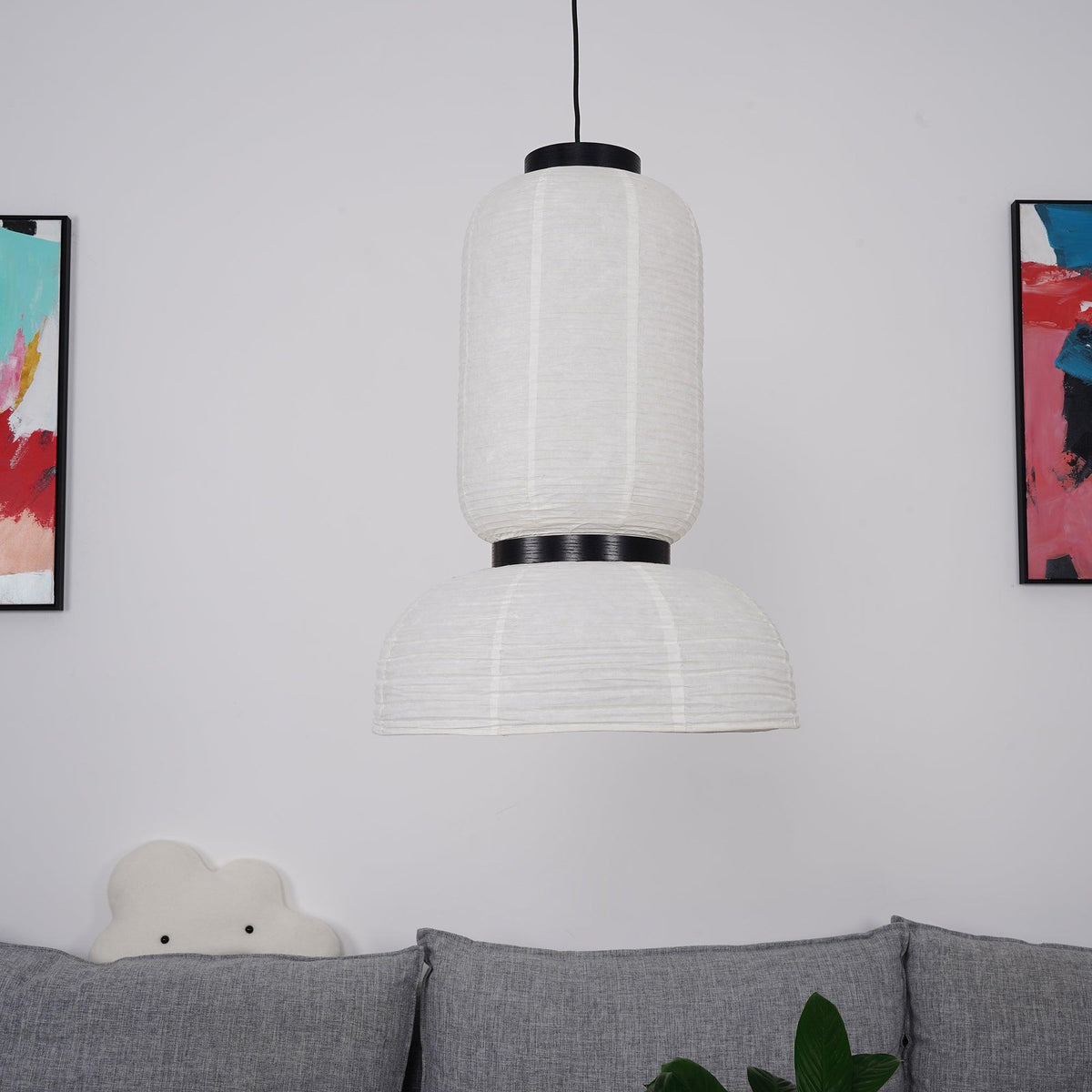 Lampada a sospensione in carta Cocoon