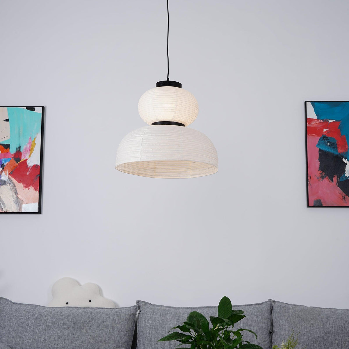 Lampada a sospensione in carta Cocoon