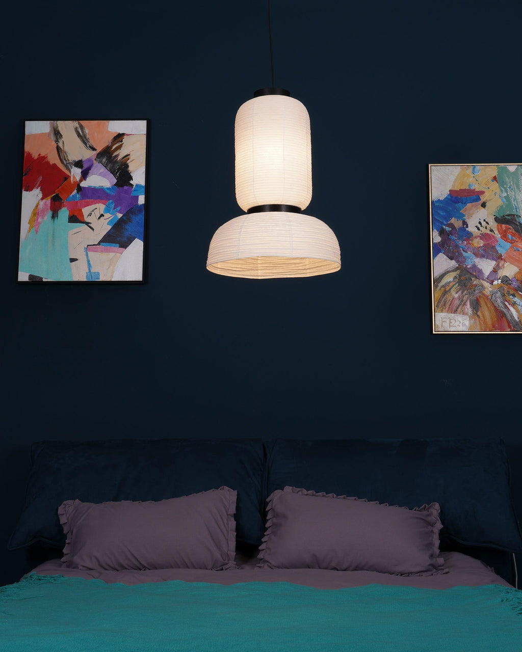 Lampada a sospensione in carta Cocoon