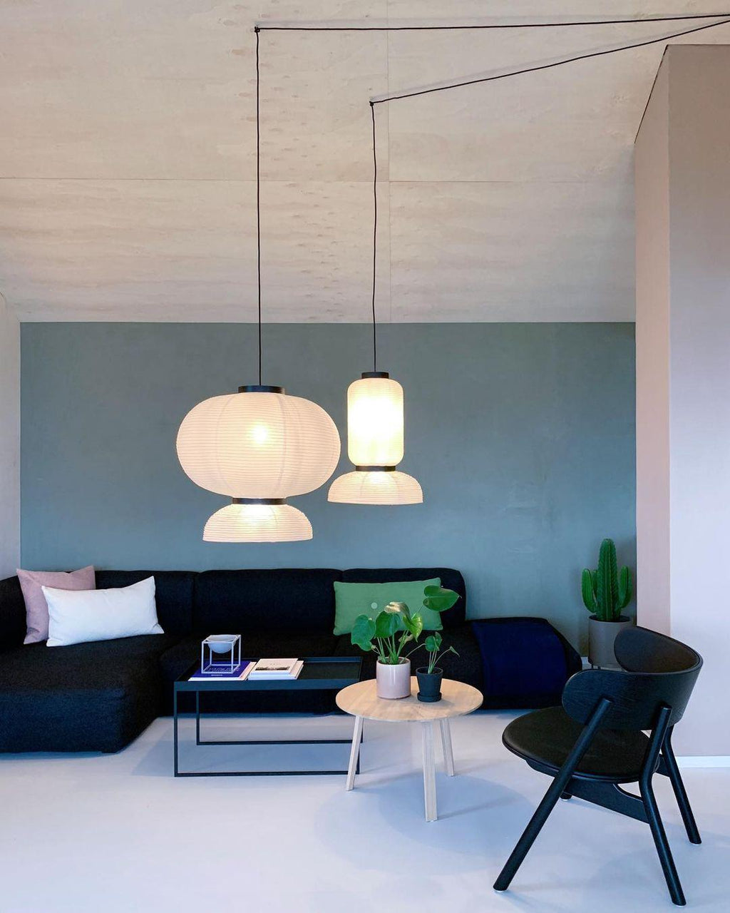 Lampada a sospensione in carta Cocoon