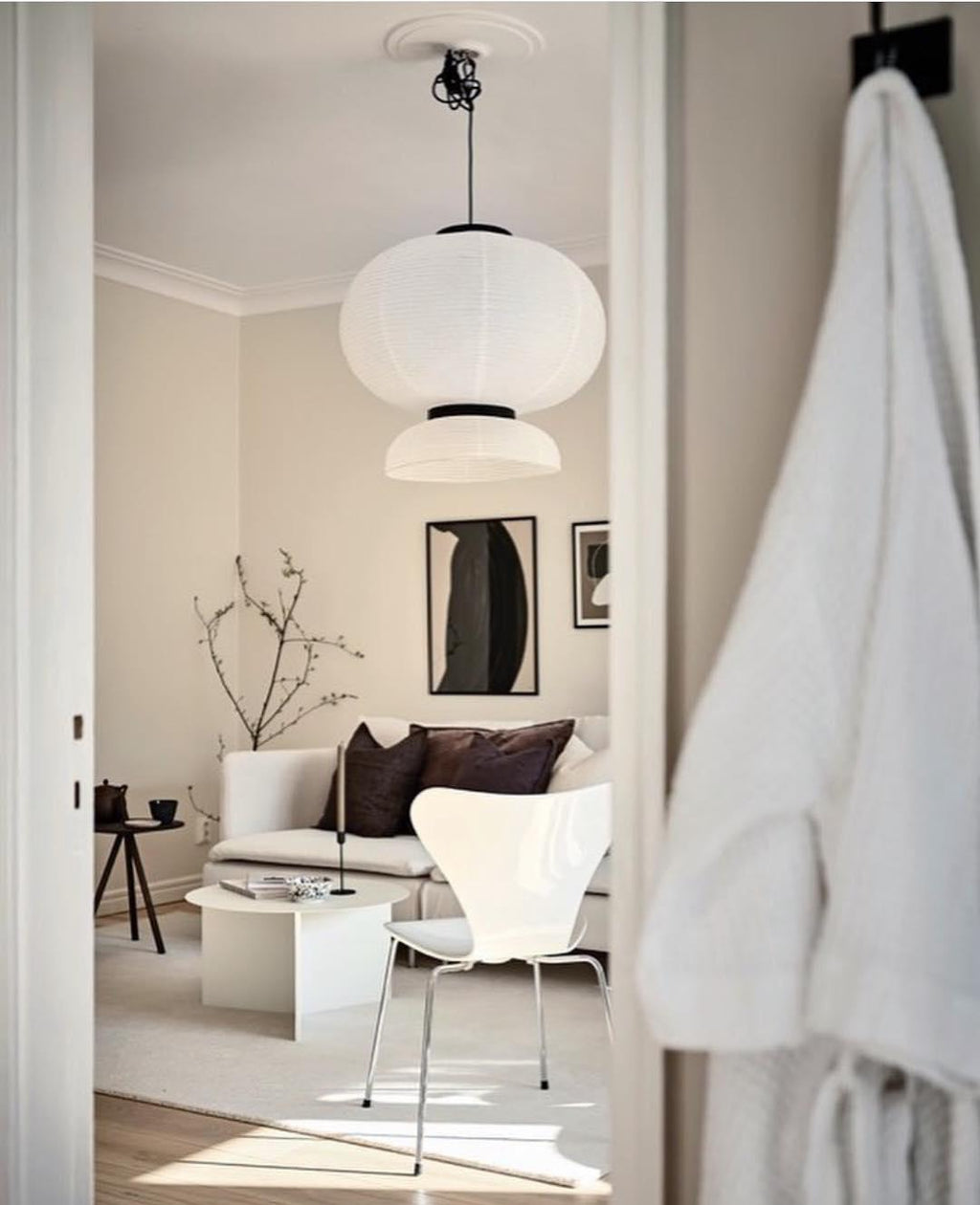 Lampada a sospensione in carta Cocoon