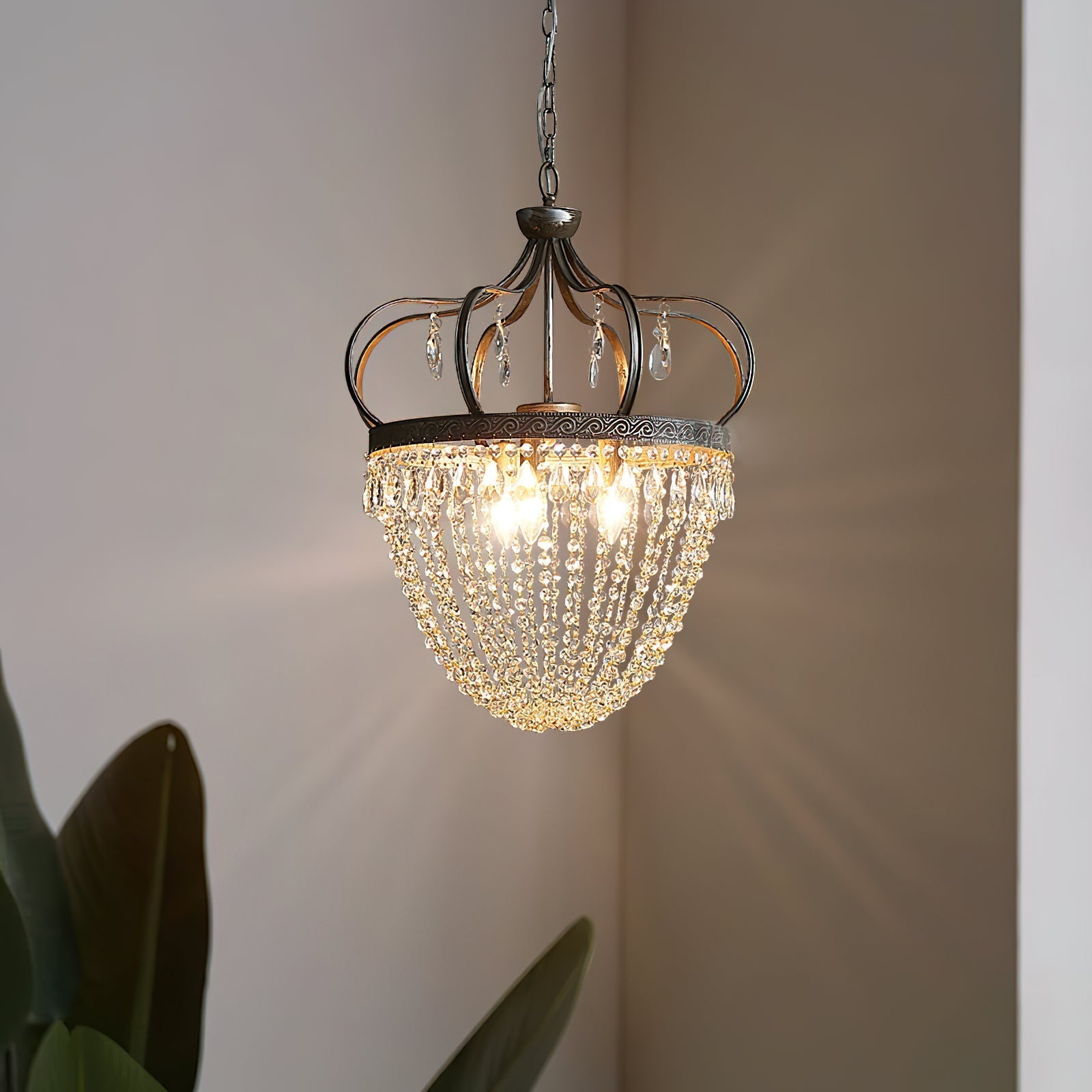 Lampadario a goccia di cristallo Abella
