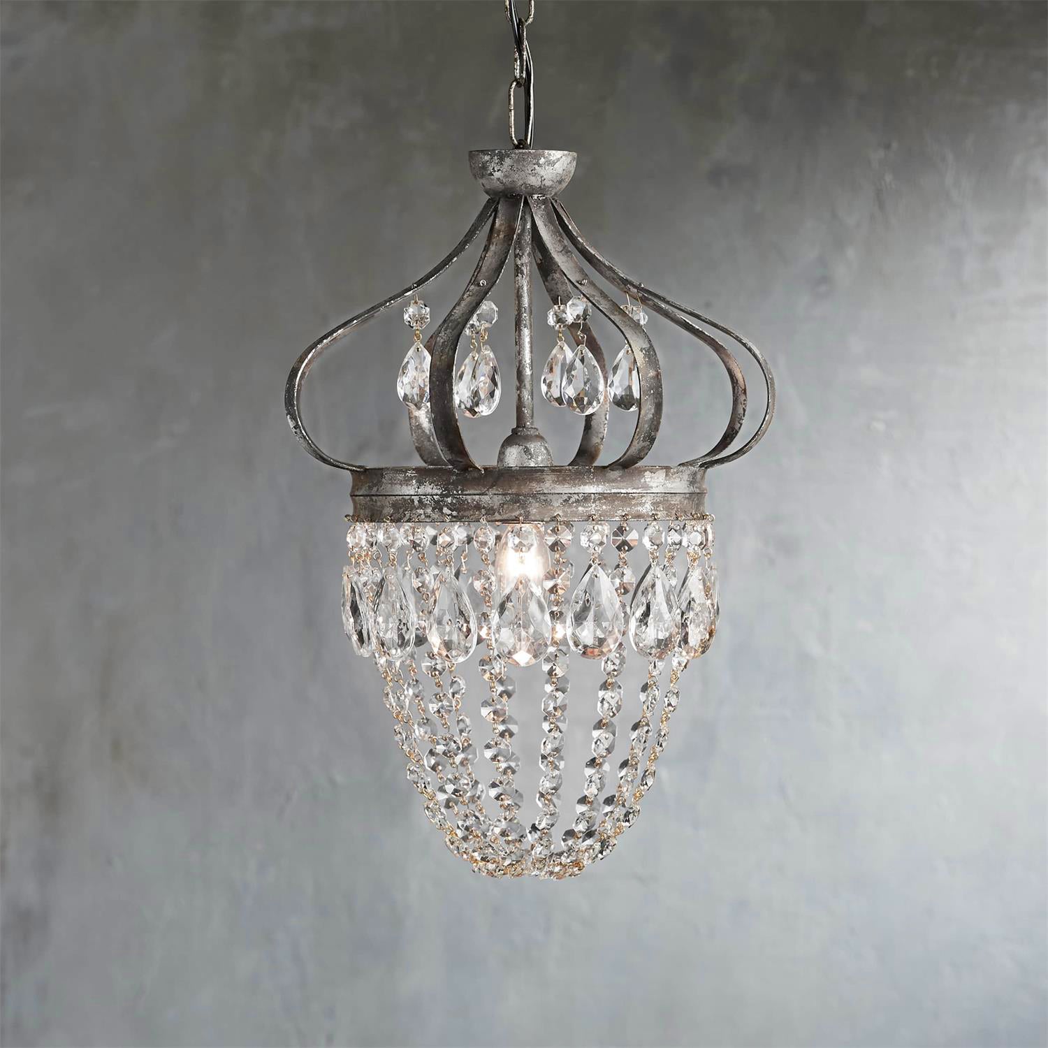 Lampadario a goccia di cristallo Abella