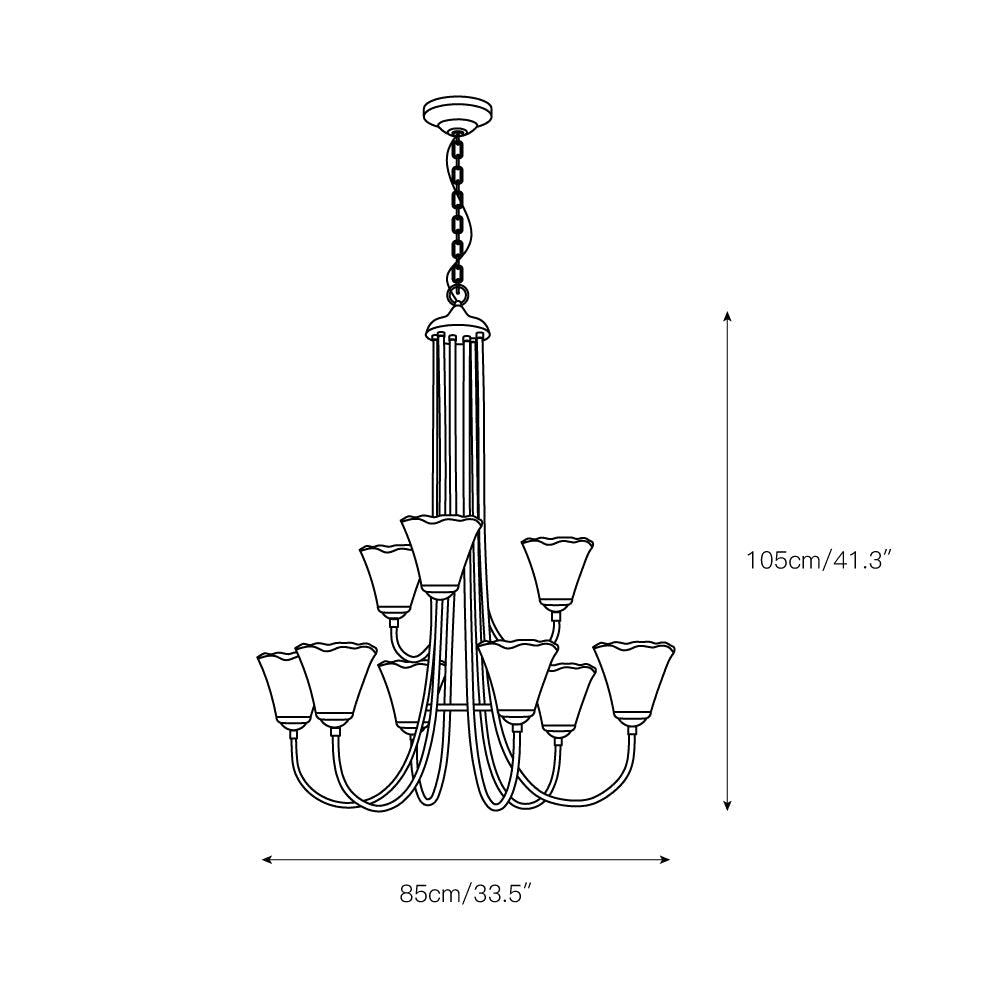 Lampadario Franklin Amber