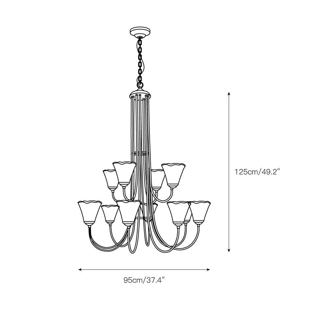 Lampadario Franklin Amber