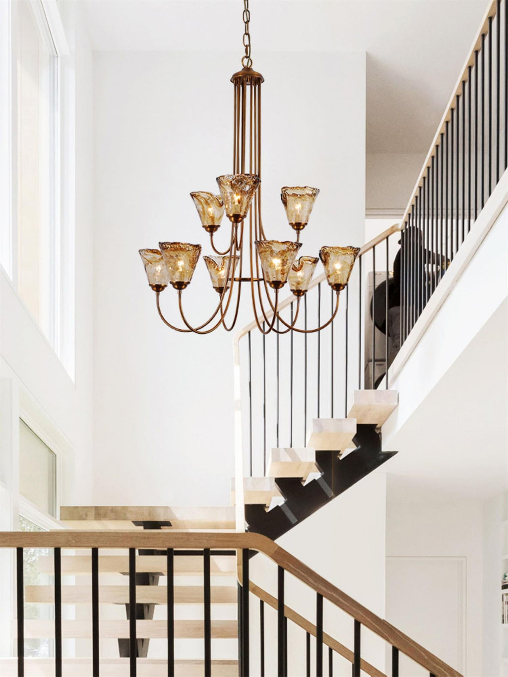 Lampadario Franklin Amber