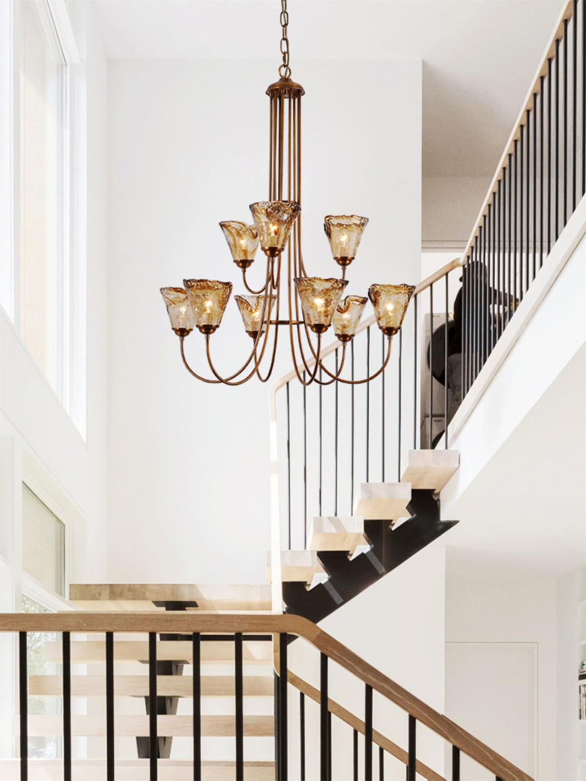Lampadario Franklin Amber