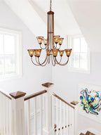 Lampadario Franklin Amber