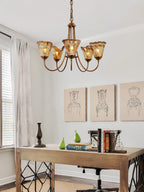 Lampadario Franklin Amber