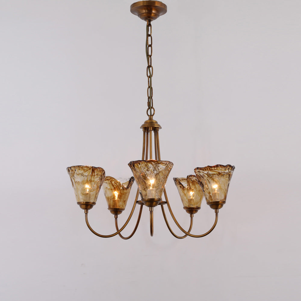 Lampadario Franklin Amber