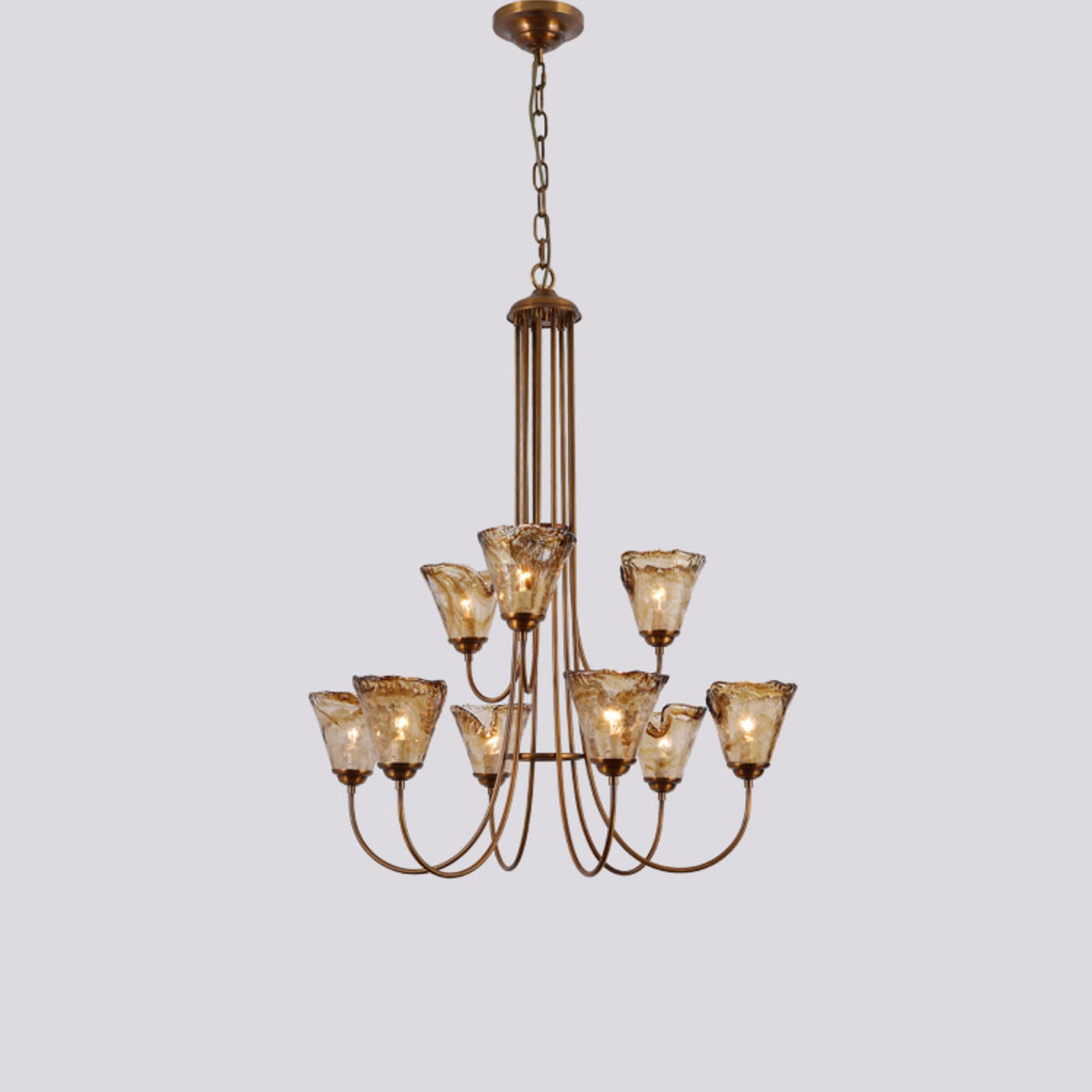 Lampadario Franklin Amber