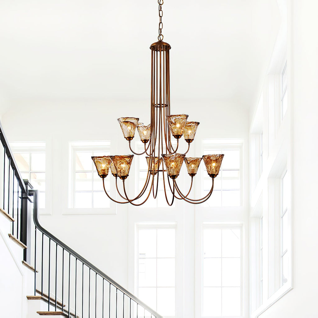 Lampadario Franklin Amber