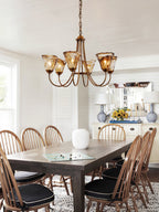 Lampadario Franklin Amber
