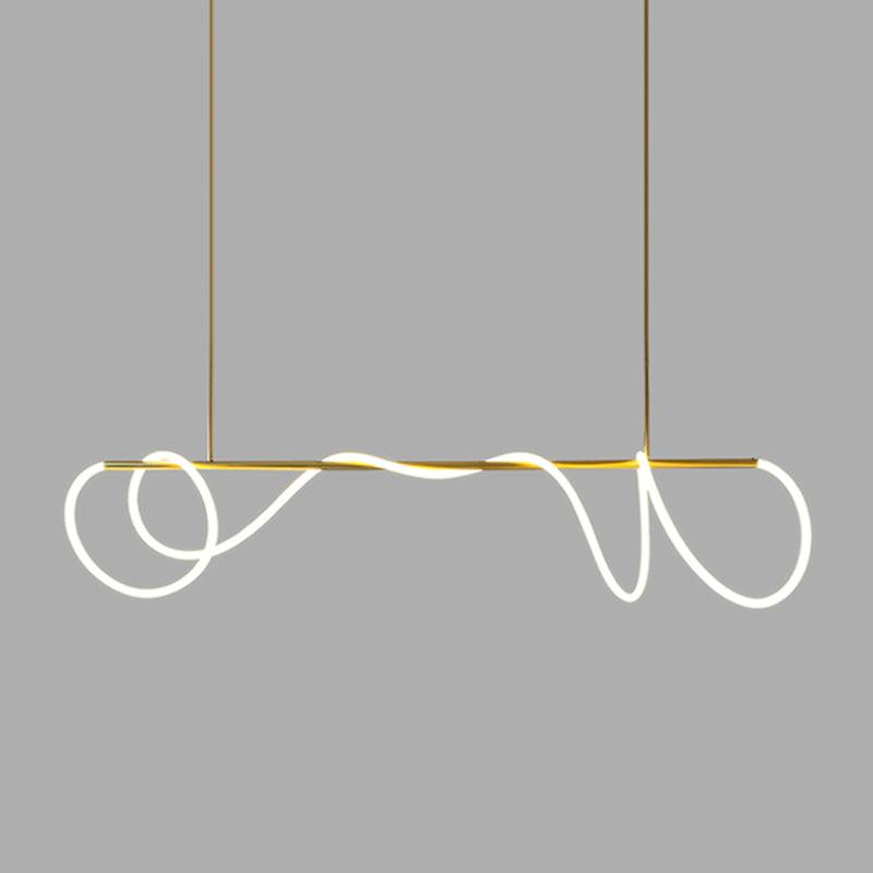 Lampadario a Curva Lineare Flessibile