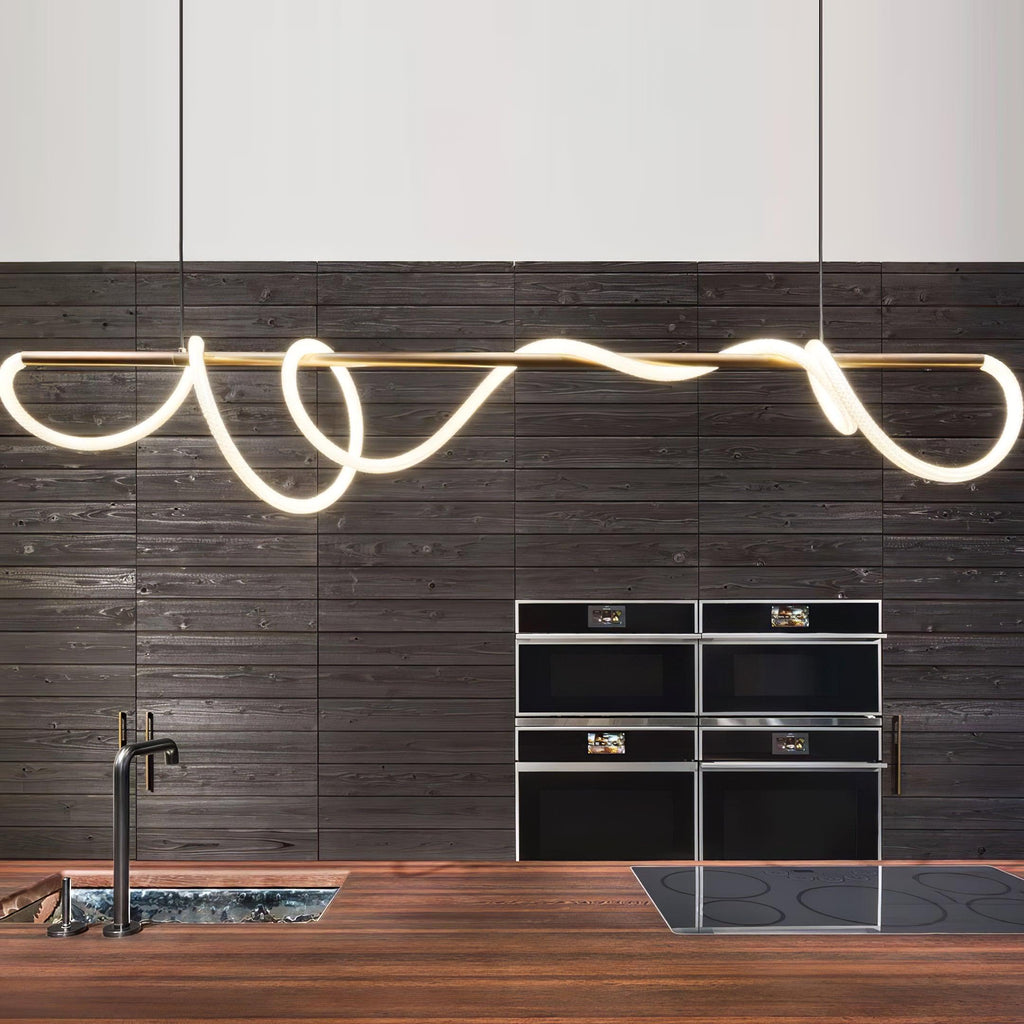 Lampadario a Curva Lineare Flessibile