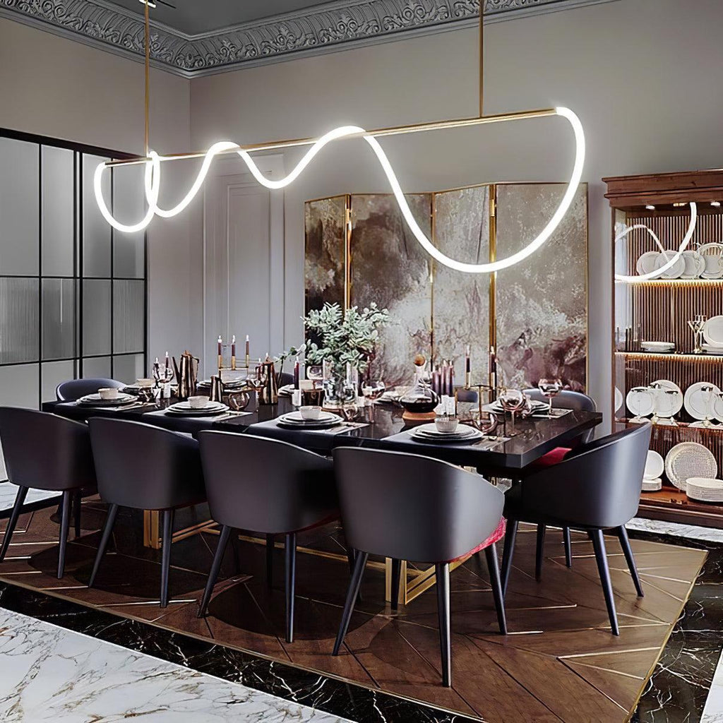 Lampadario a Curva Lineare Flessibile
