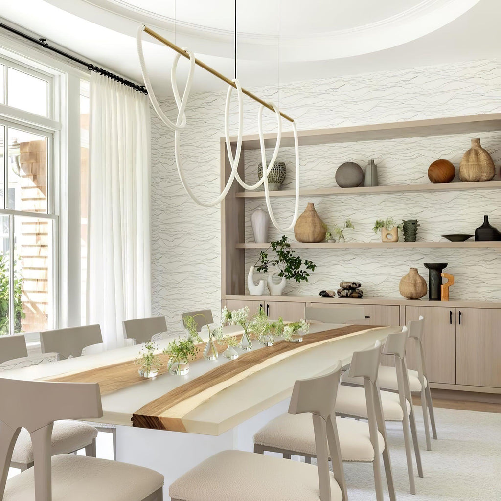 Lampadario a Curva Lineare Flessibile