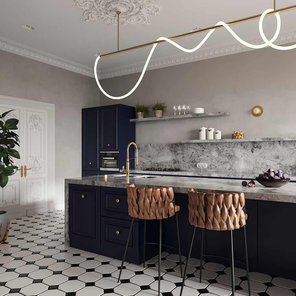 Lampadario a Curva Lineare Flessibile
