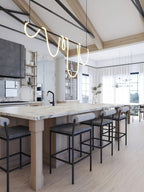Lampadario a Curva Lineare Flessibile