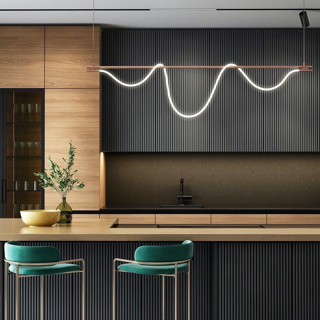 Lampadario a Curva Lineare Flessibile