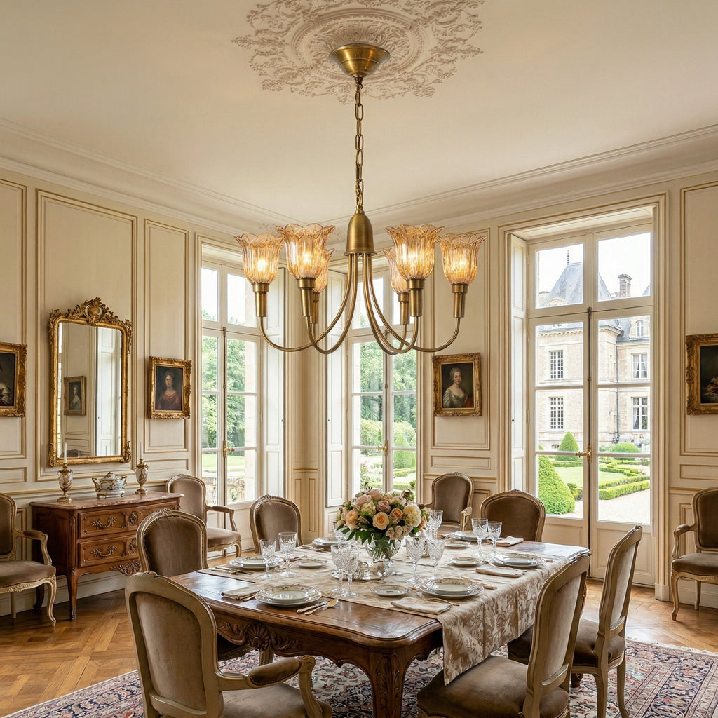 Lampadario in Ottone Columbia