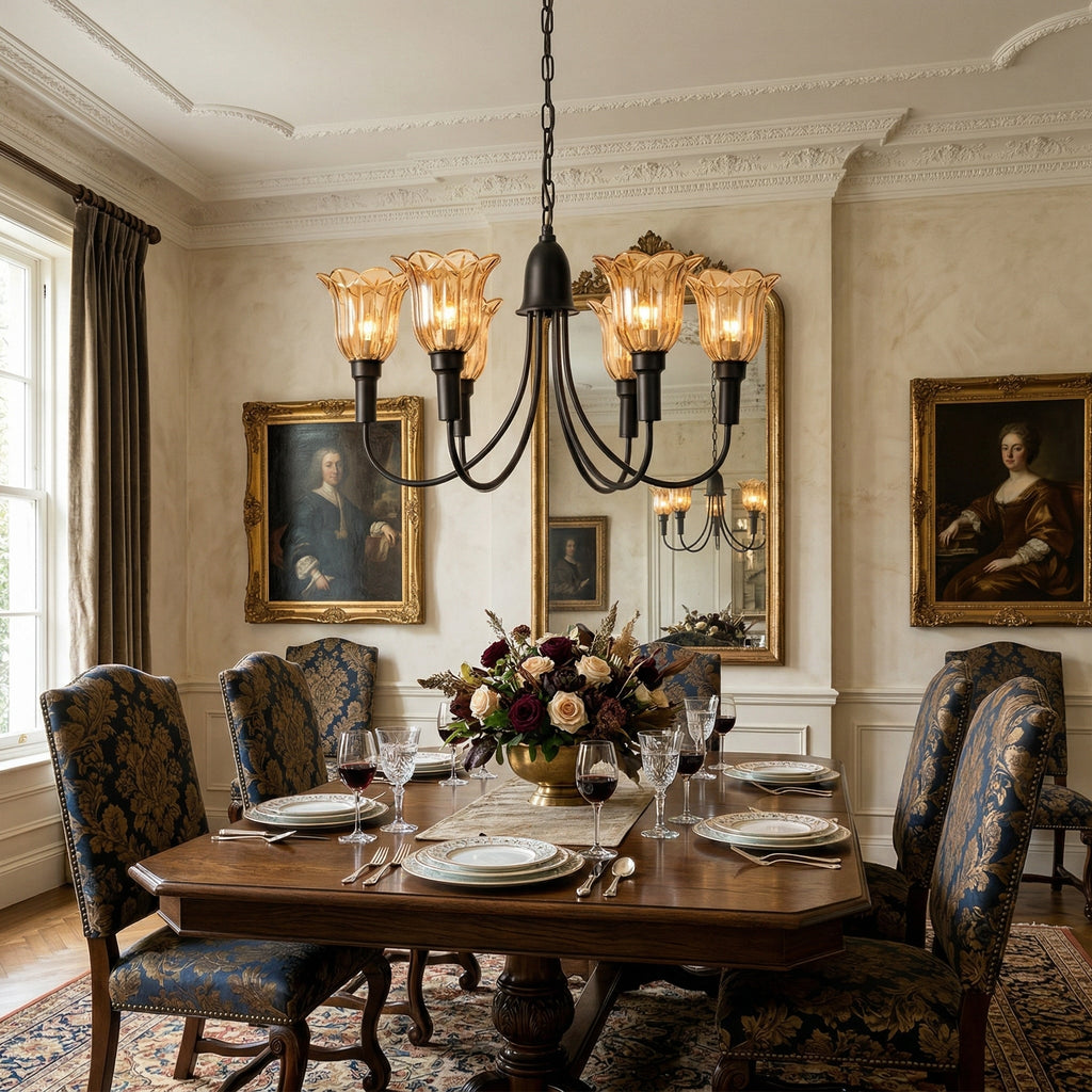 Lampadario in Ottone Columbia