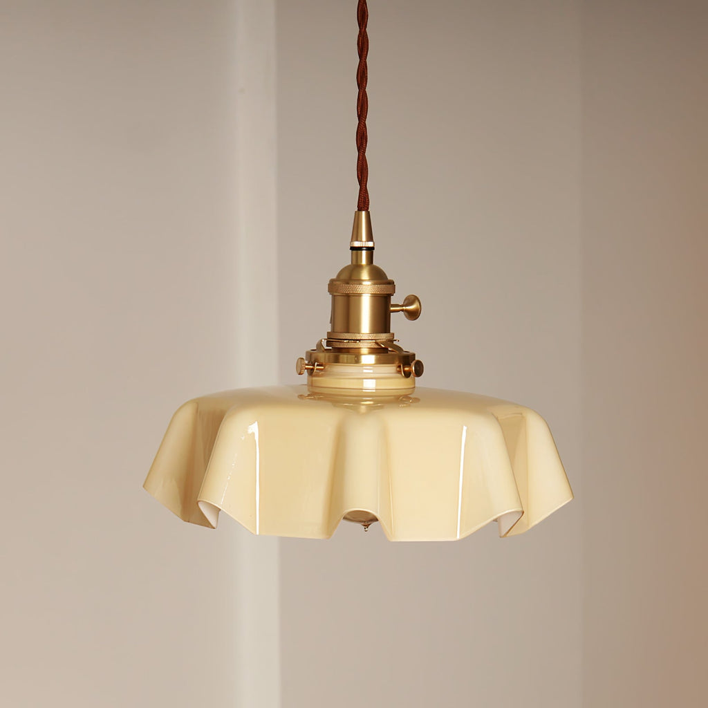Lampada a Sospensione con Pendente a Fiore Francese