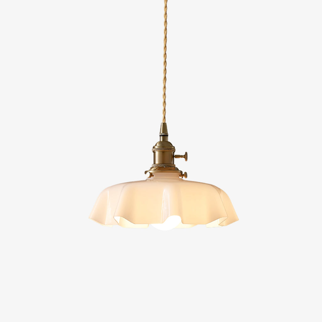 Lampada a Sospensione con Pendente a Fiore Francese