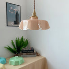Lampada a Sospensione con Pendente a Fiore Francese