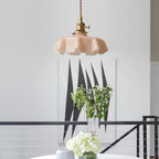 Lampada a Sospensione con Pendente a Fiore Francese