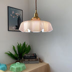 Lampada a Sospensione con Pendente a Fiore Francese