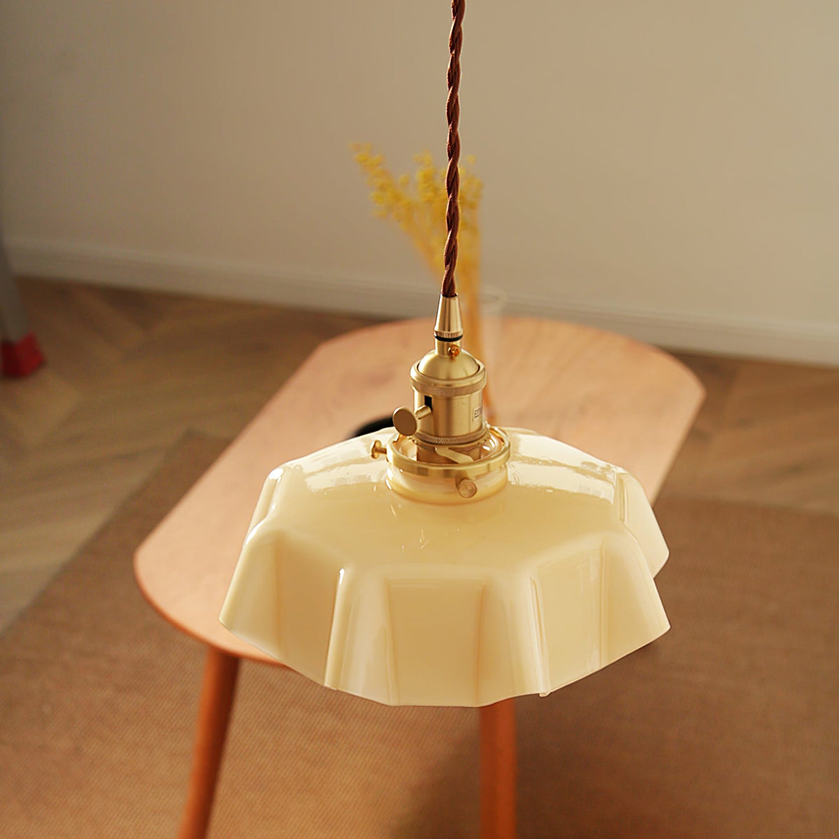 Lampada a Sospensione con Pendente a Fiore Francese