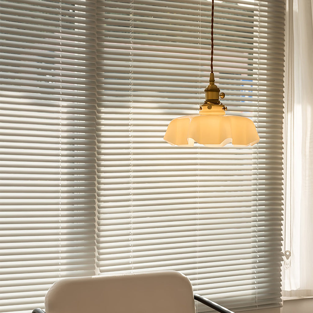 Lampada a Sospensione con Pendente a Fiore Francese