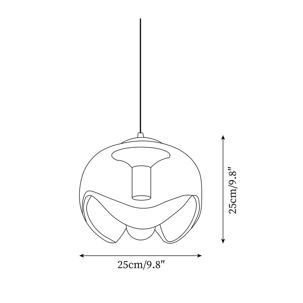 Lampada a sospensione Frivona – Vetro – Trasparente – 1/3 punti luce – Moderno