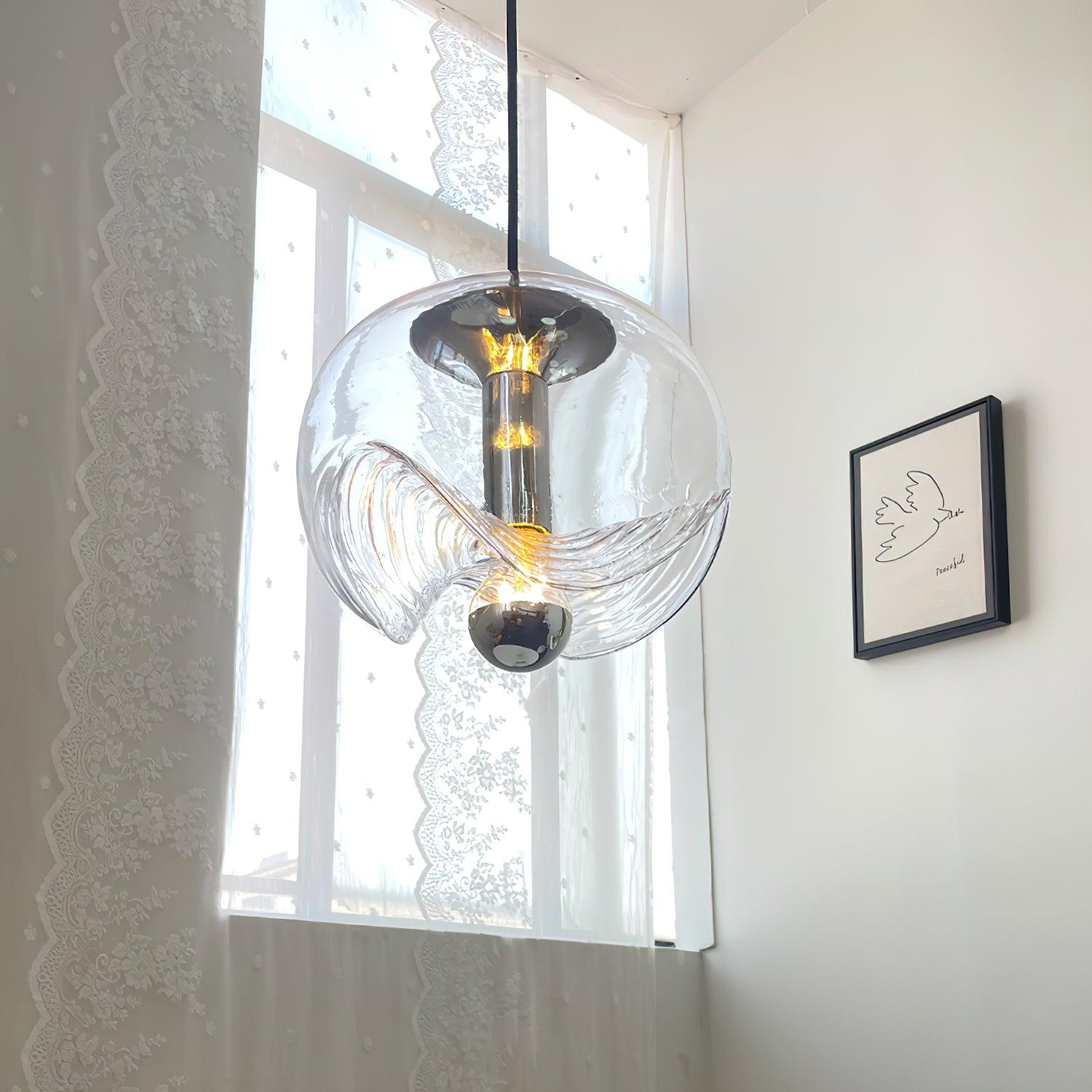 Lampada a sospensione Frivona – Vetro – Trasparente – 1/3 punti luce – Moderno