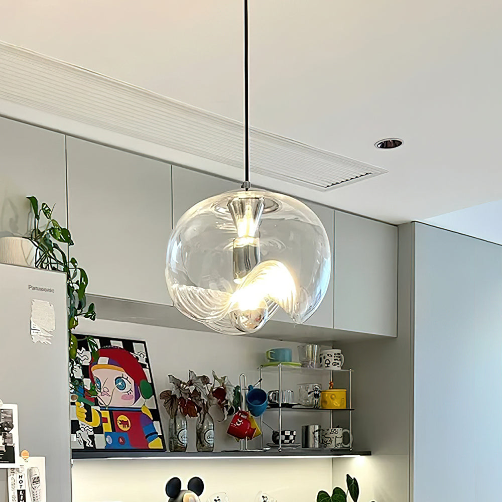 Lampada a sospensione Frivona – Vetro – Trasparente – 1/3 punti luce – Moderno