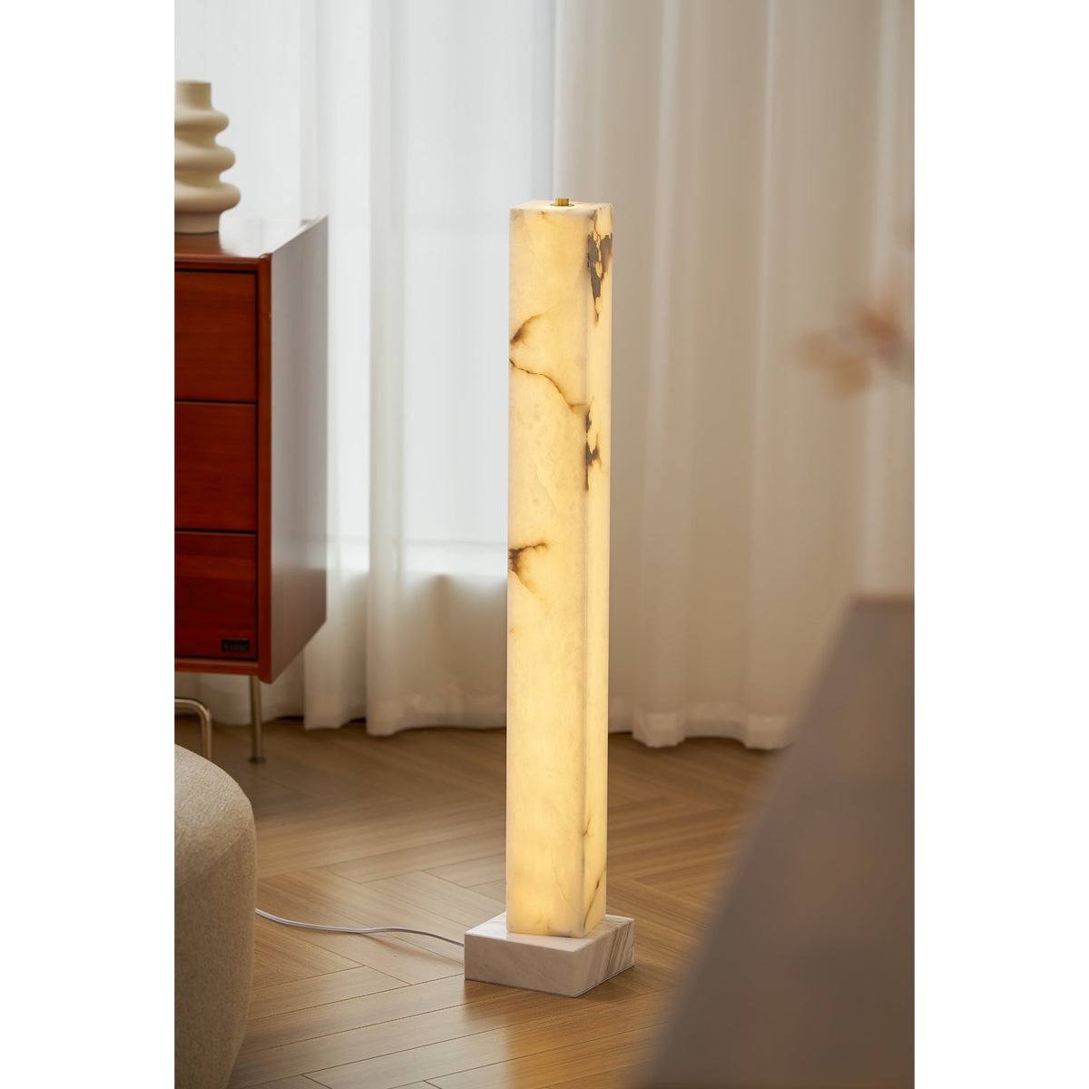Lampada da Terra Alabastro Congelato