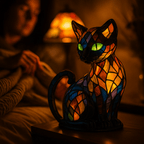 Felina - Lampada Notturna LED a Forma di Gatto con Illuminazione Ambientale Morbida