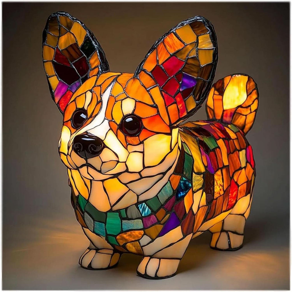 Statua Luminescente – Lampada Notturna Artistica a LED con Motivo di Razze Canine