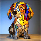 Statua Luminescente – Lampada Notturna Artistica a LED con Motivo di Razze Canine