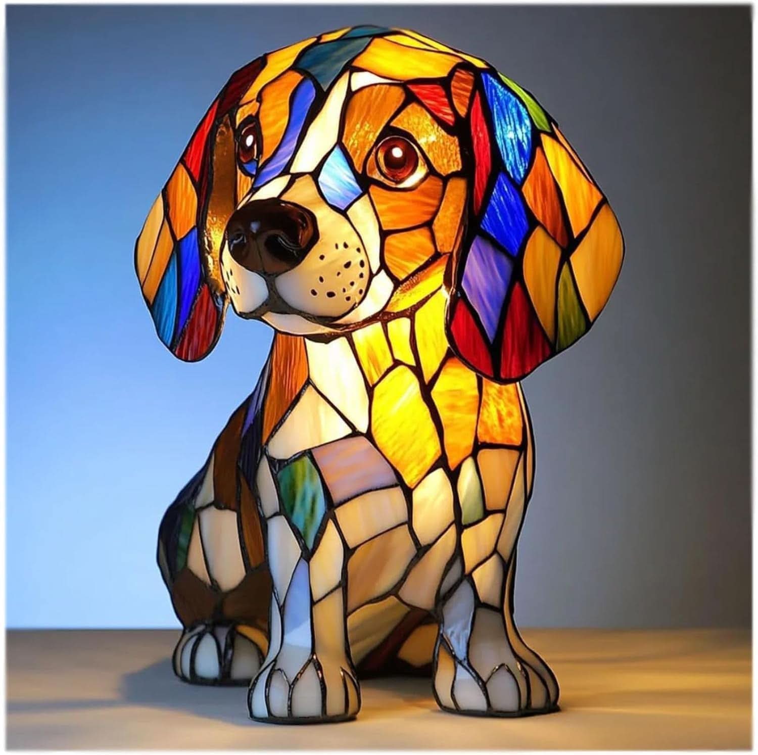 Statua Luminescente – Lampada Notturna Artistica a LED con Motivo di Razze Canine