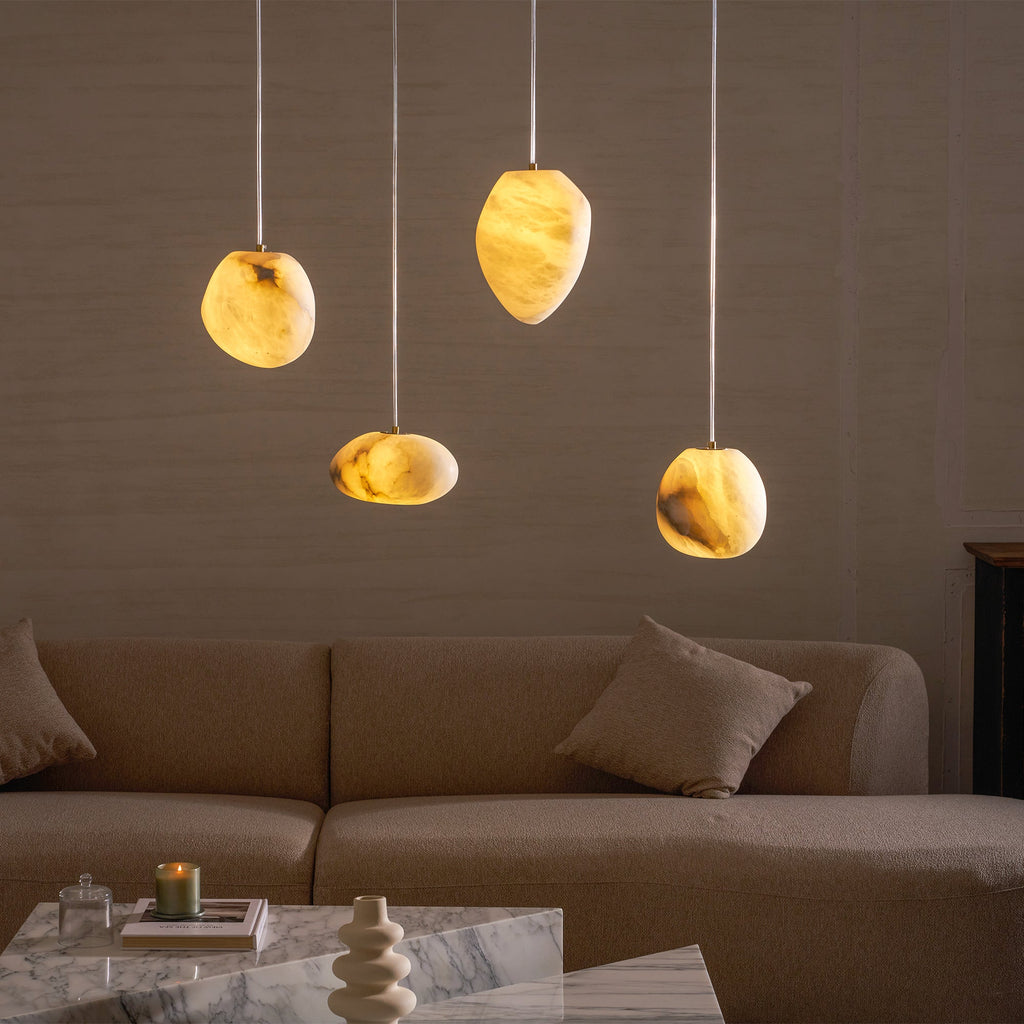 Lampada a sospensione Pebbles in Alabastro