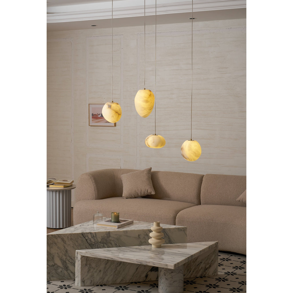 Lampada a sospensione Pebbles in Alabastro