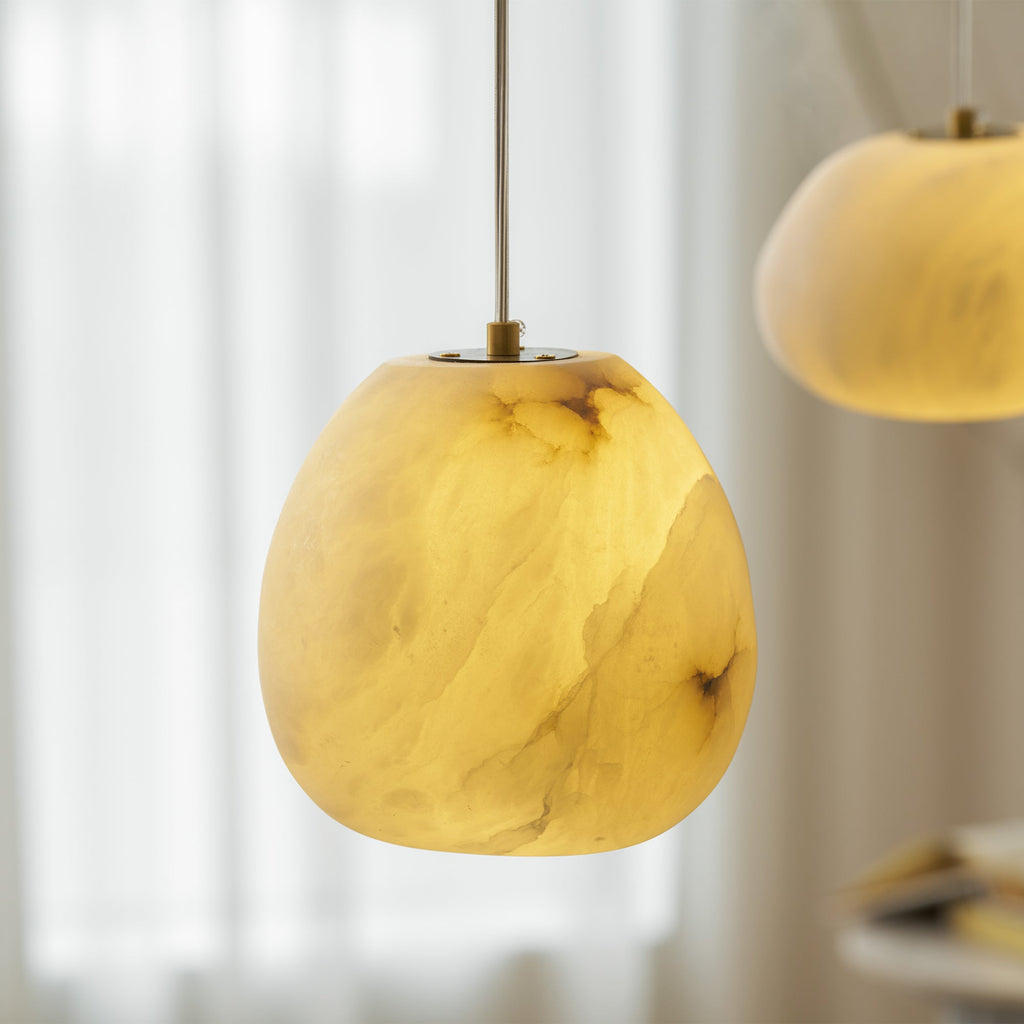 Lampada a sospensione Pebbles in Alabastro