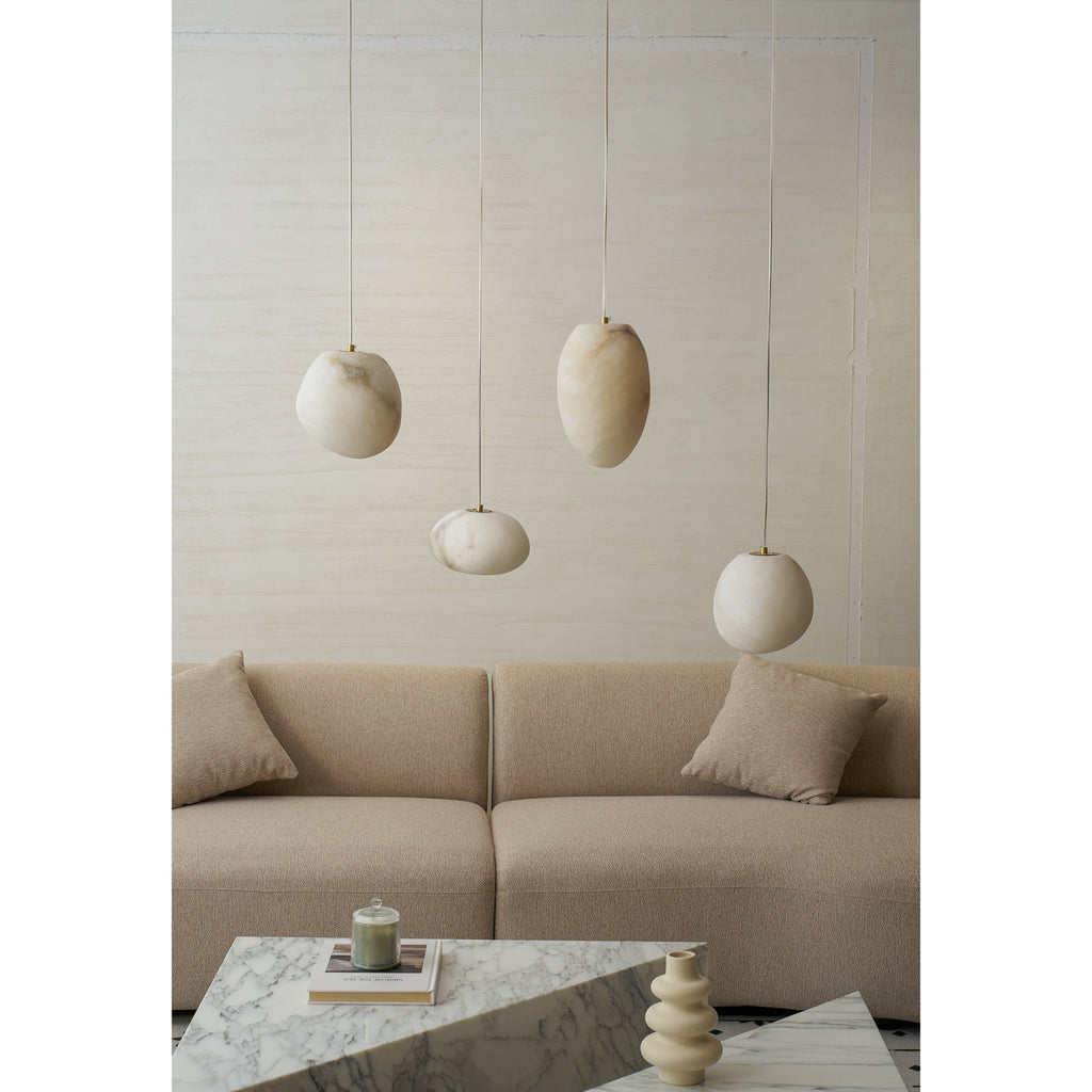 Lampada a sospensione Pebbles in Alabastro