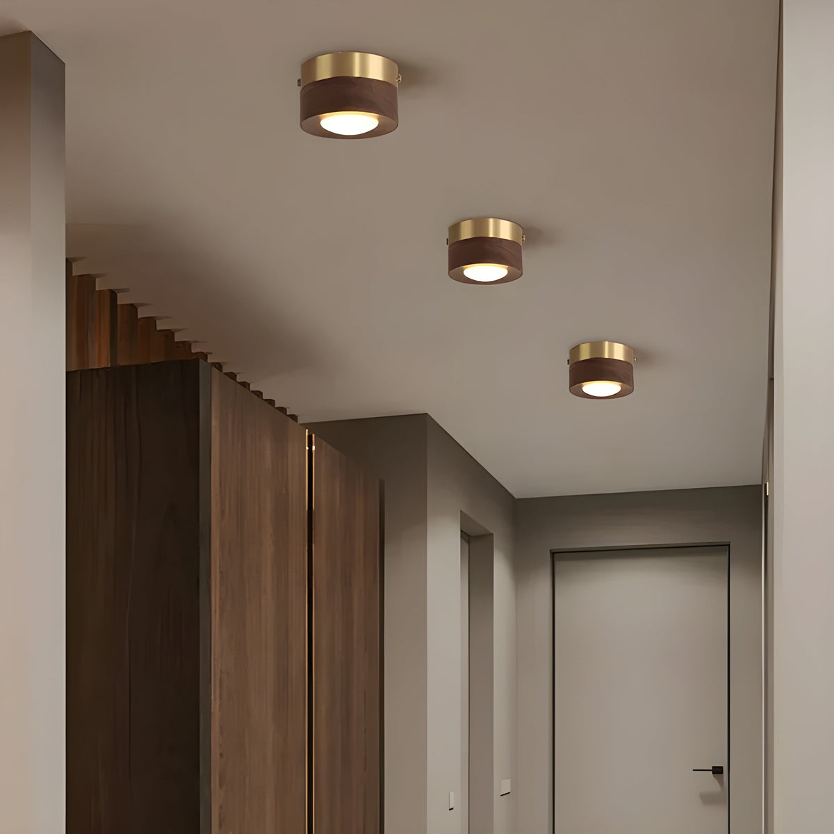 WalnutLume Light – Moderno lampadario a LED in legno di noce