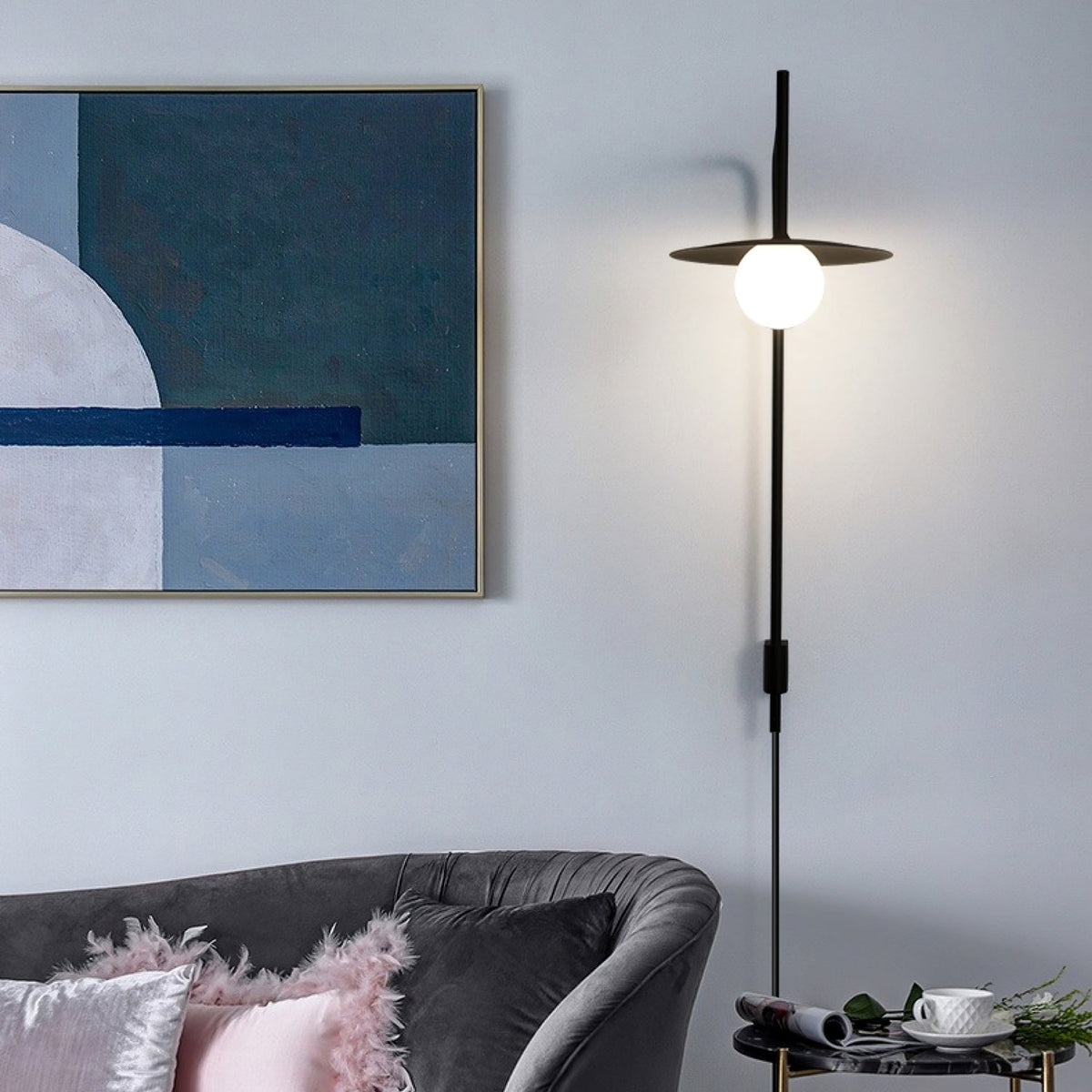 Lampada da parete Gea con braccio oscillante
